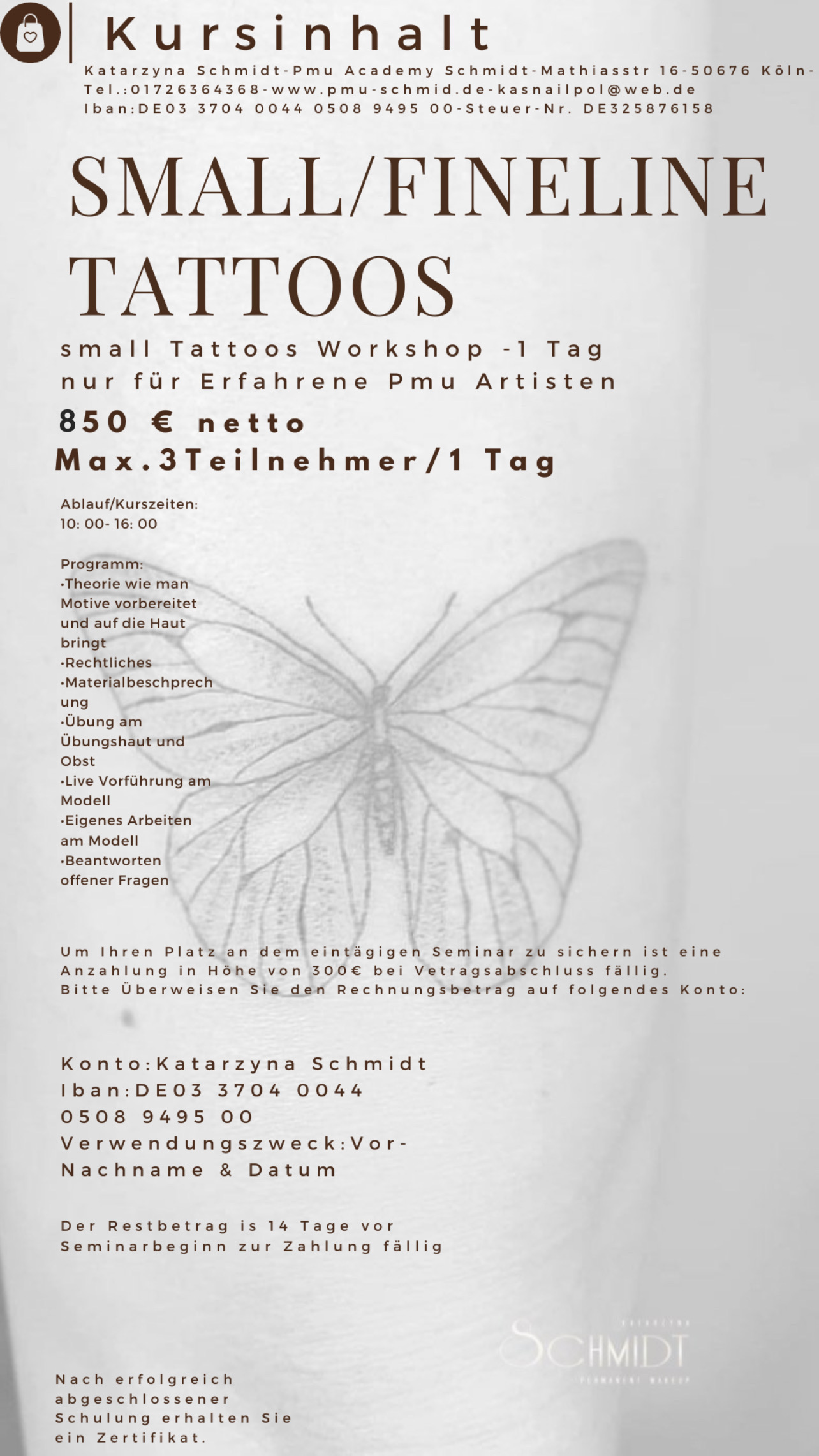 Small/Fineline Tattoosworkshop